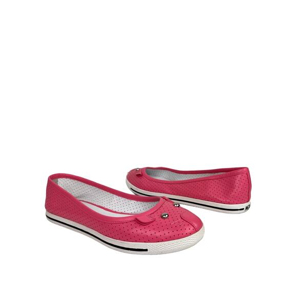 Marc By Marc Jacobs Mouse Ballet Flats Pink Slip On Leather Perforated Size 37 - Picture 3 of 8